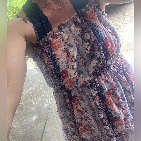 Sincerely‎ Jules Red, White and Blue with coral Floral Sundress size Small - Picture 3 of 7